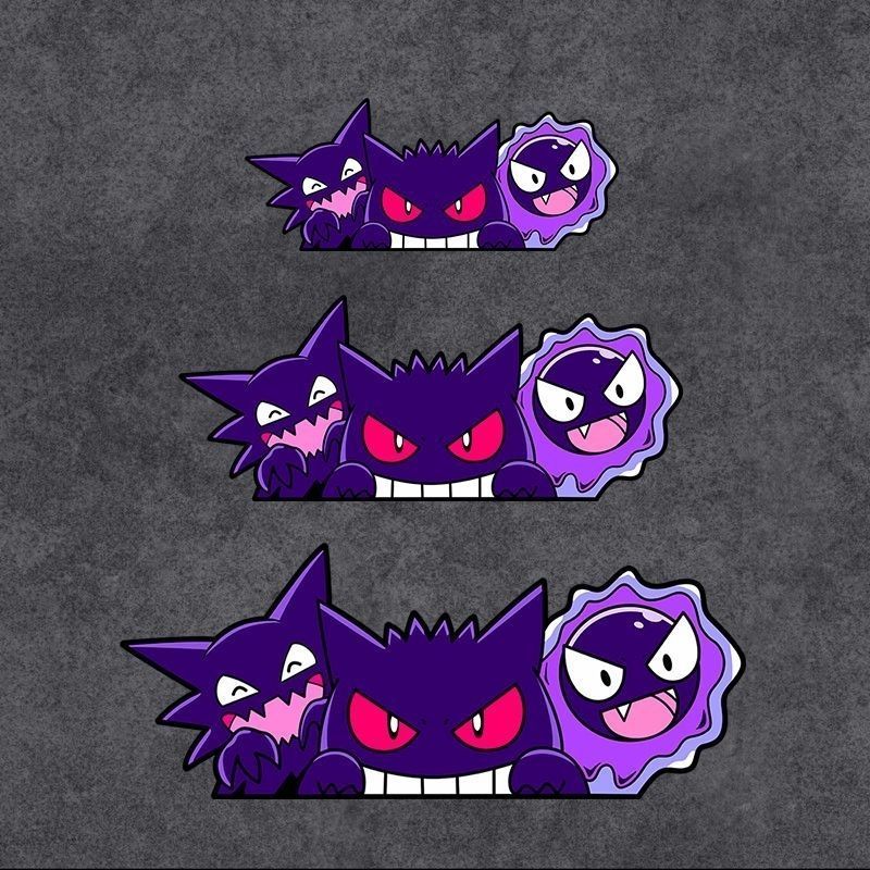 Memo Pad Sticky - Cute Pokemon Gengar Anime Car Stickers