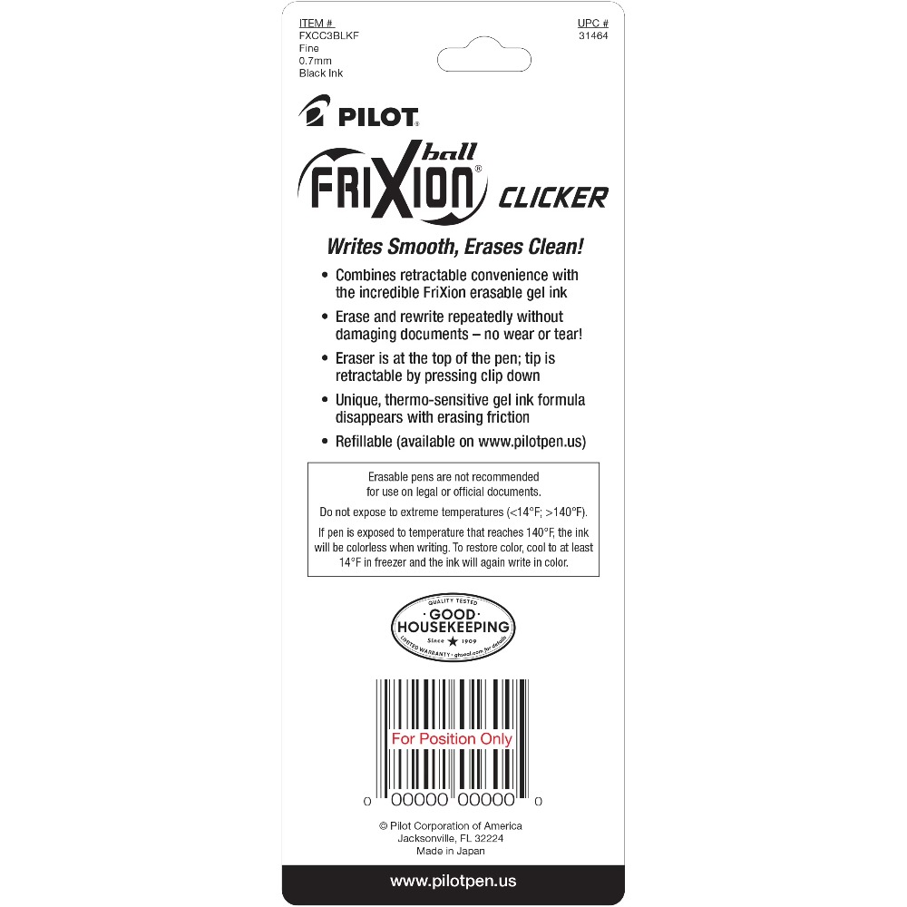 Pilot Frixion Clicker Erasable - Pilot Pen Frixion ulasan dan harga