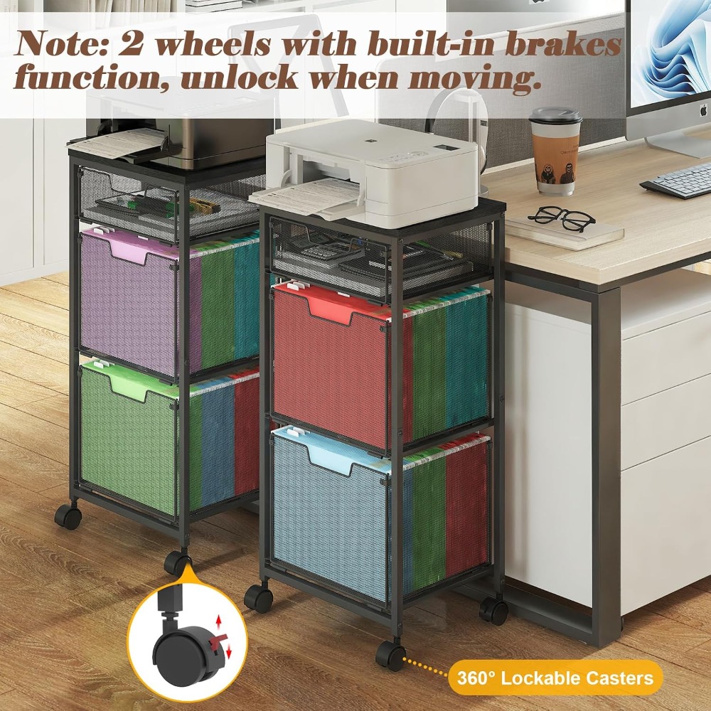 3 Drawer Mobile File Cabinet f - File Folder Hanging ulasan dan harga