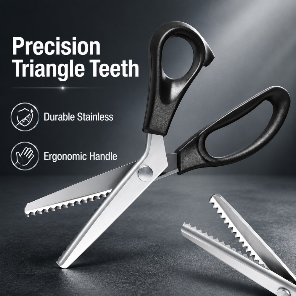 Stainless Steel Pinking Shears - Scissors Stainless Craft ulasan dan harga
