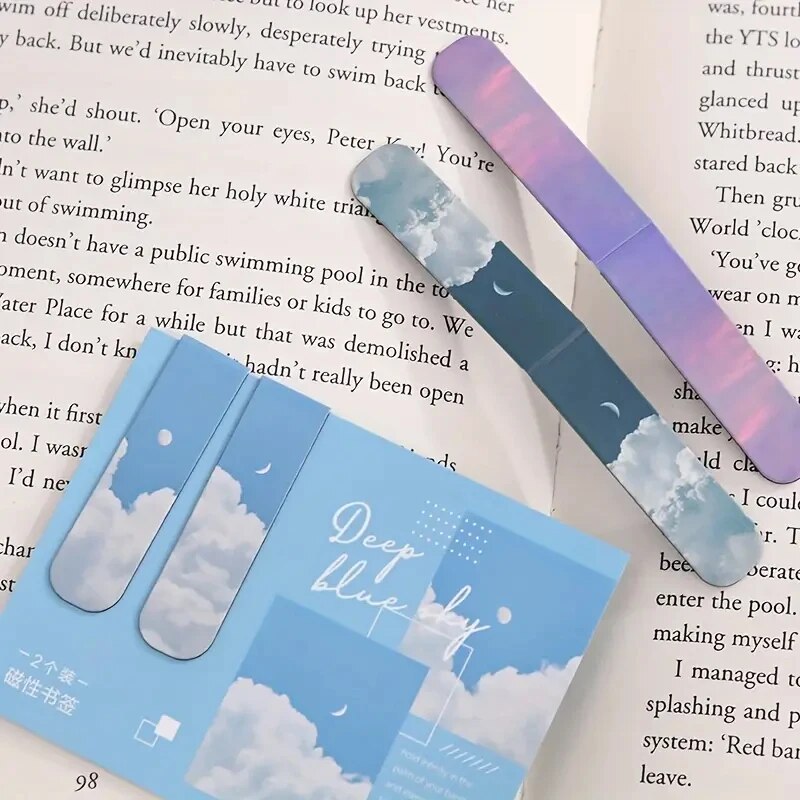 2Pcs Landscape Themed Magnetic - Bookmark Magnetic Clip ulasan dan harga