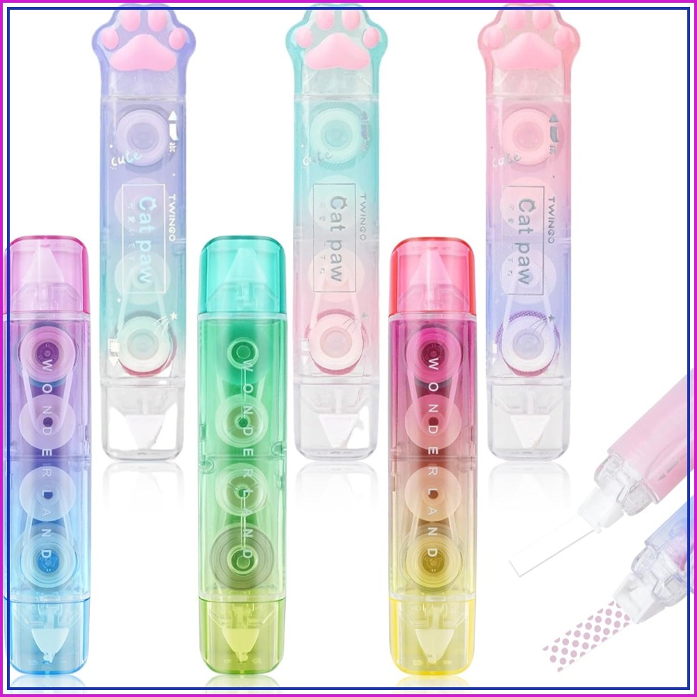 6 Pcs Correction Tape, 2 in 1  - Correction Tape Roller ulasan dan harga