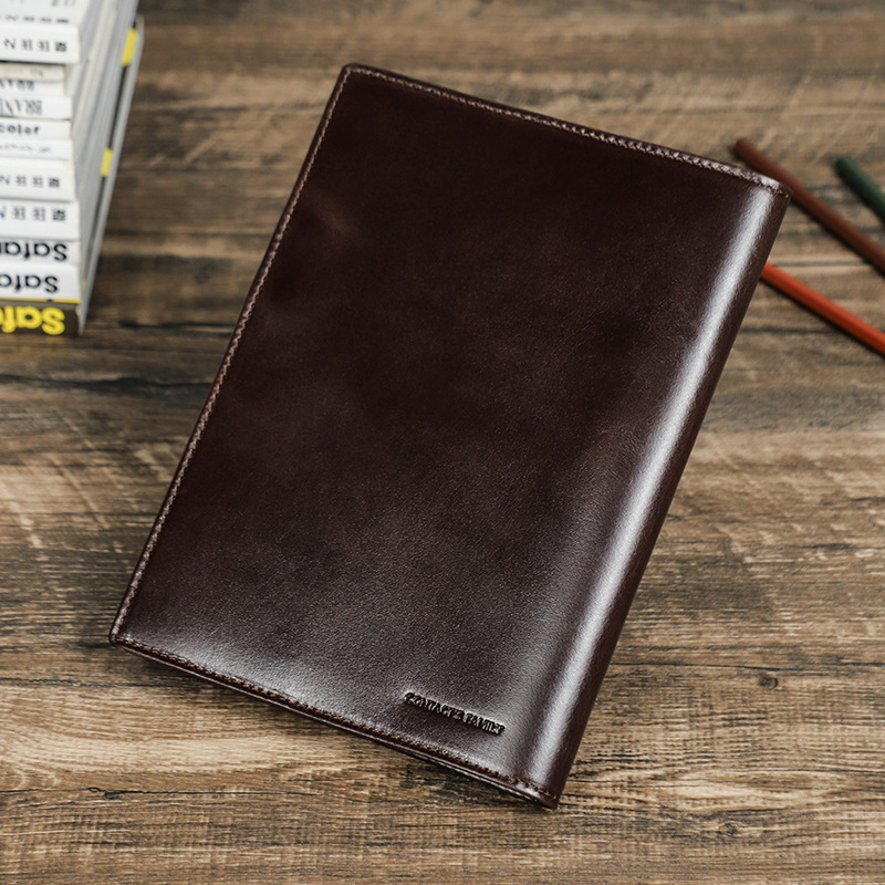Genuine Leather Handmade A5 La - Stationery Supply Business ulasan dan harga