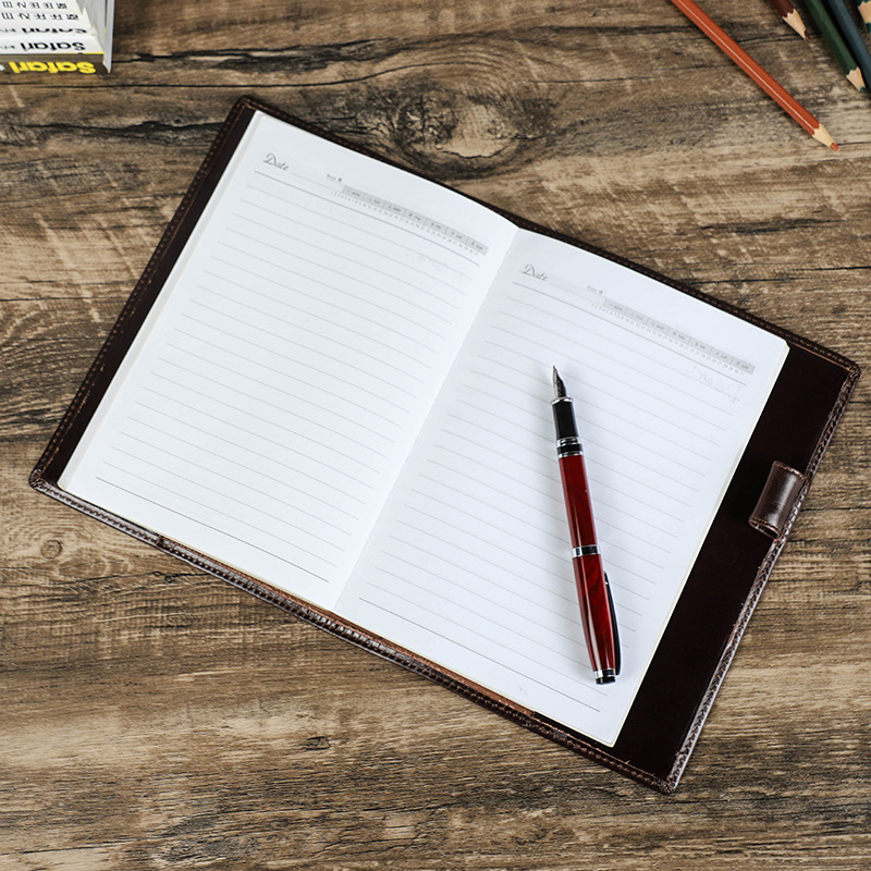 Genuine Leather Handmade A5 La - Stationery Supply Business ulasan dan harga