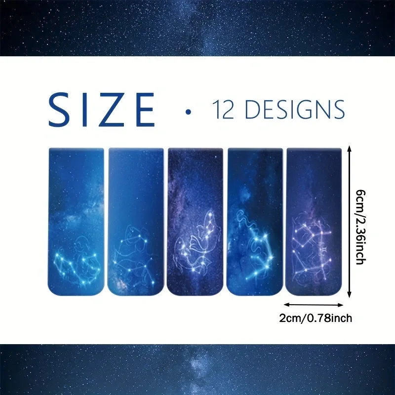 12 Pieces of Magnetic Bookmark - Bookmark Magnetic Clip ulasan dan harga