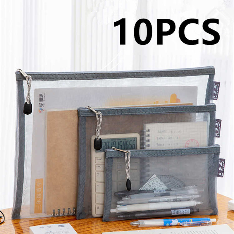 1/10 PCS Mesh Zipper File Bag  - File Folder Hanging ulasan dan harga