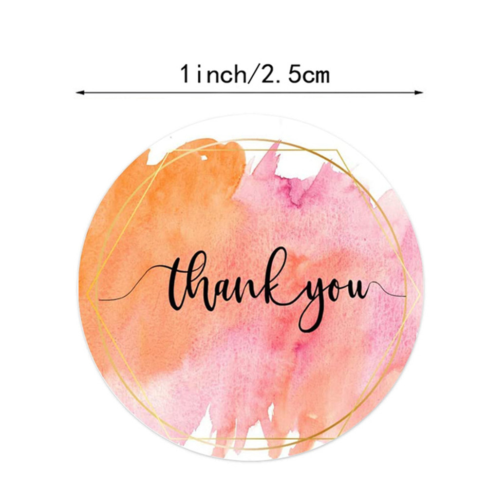 100-500 Pcs Thank You Stickers - Stationery Supply Business ulasan dan harga