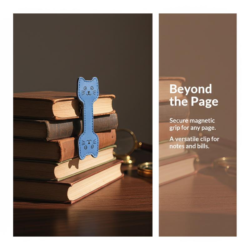 Cute Magnetic PU Leather Bookm - Bookmark Magnetic Clip ulasan dan harga