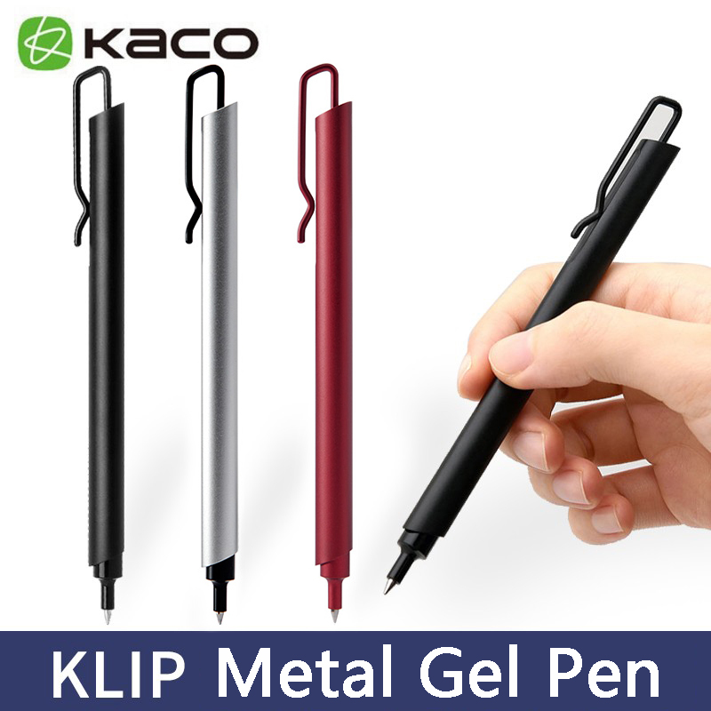 Kaco Metal Gel Pen 0.5MM Black - Stationery Supply Business ulasan dan harga