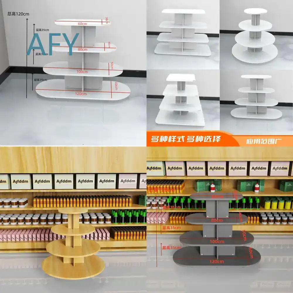 Wooden Round Cabinet for Super - Stationery Office Supply Store ulasan dan harga